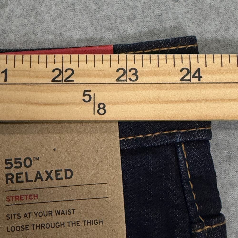 Levi's 550 Relaxed Fit Jeans Men's 48x29 Dark Wash Stretch Big & Tall NWT *READ* - Picture 12 of 16
